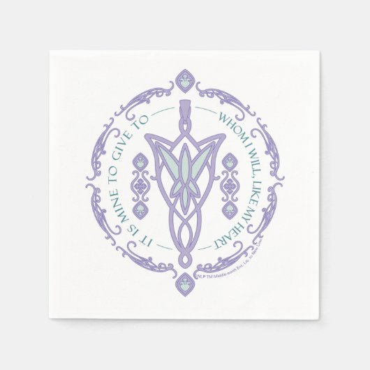 Serviette En Papier Graphique de citation ARWEN™ Evenstar (Devant)