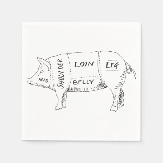 Serviette En Papier Graphique de l'abatteur de porcs (2) (Devant)