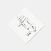 Serviette En Papier Graphique de l'abatteur de porcs (2) (Coin)