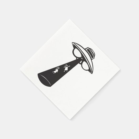 Serviette En Papier Graphique d'enlèvement d'ovni rétro Alien Sci-Fi (Coin)