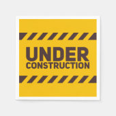 Serviette En Papier Graphique des enseignes de rue en construction (Devant)