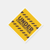 Serviette En Papier Graphique des enseignes de rue en construction (Coin)