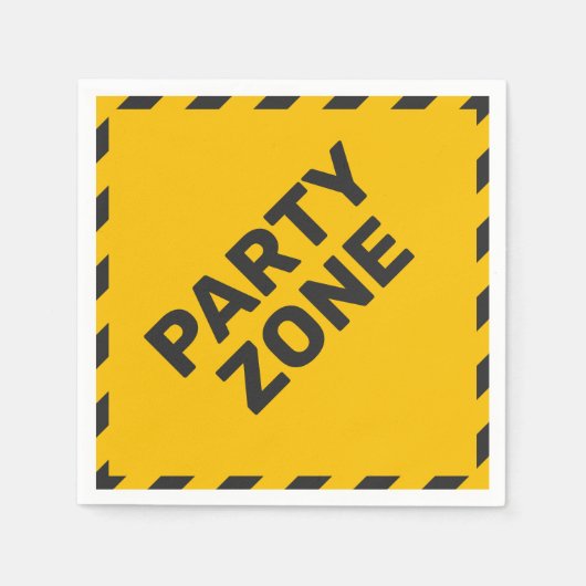 Serviette En Papier Graphique des enseignes de rue en construction (Devant)