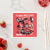Serviette En Papier Graphique d'icônes de l'histoire de Noël (En situation)