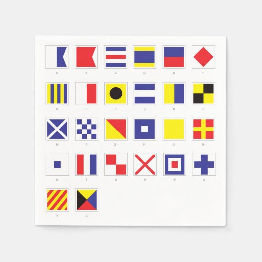 Serviette En Papier Graphique d'indicateur nautique (Devant)