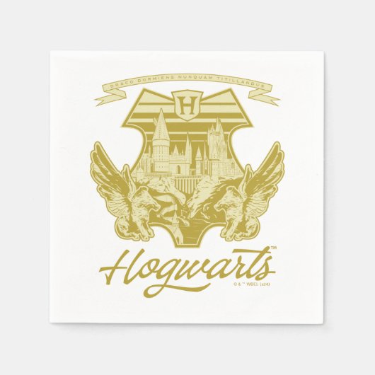 Serviette En Papier Graphique du bouclier ailé HOGWARTS™ (Devant)