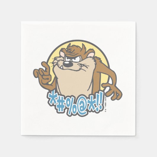 Serviette En Papier Graphique en cercle extensible TAZ™ (Devant)