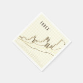 Serviette En Papier Graphique financier Abstrait (Coin)