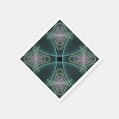 Serviette En Papier Graphique géométrique Turquoise moderne (Coin)