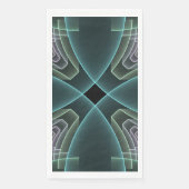 Serviette En Papier Graphique géométrique Turquoise moderne (Devant)