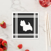 Serviette En Papier Graphique noir (En situation)