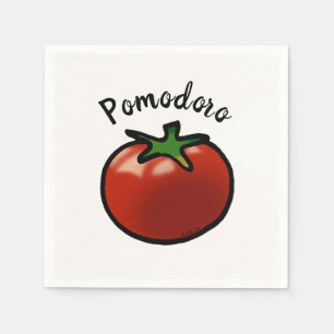 Serviette En Papier Graphique rustique pomodoro tomate italien