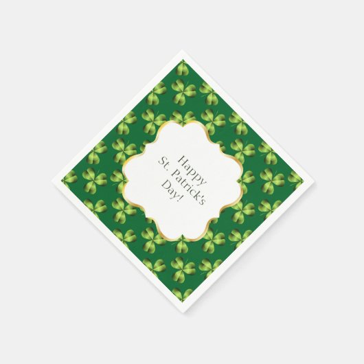 Serviette En Papier Graphique shamrock à trois feuilles (Coin)