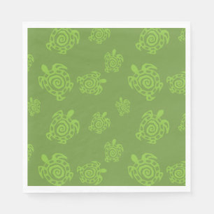 Serviette En Papier Graphique vert de tortue