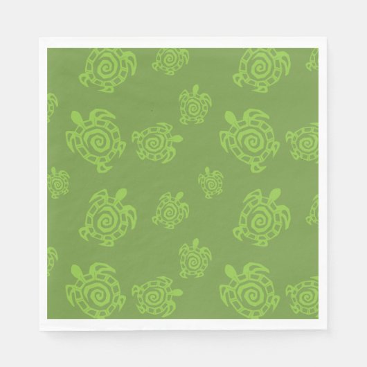 Serviette En Papier Graphique vert de tortue (Devant)