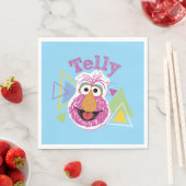 Serviette En Papier Graphisme amusant de Telly Monster (En situation)