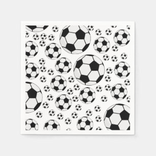 Serviette En Papier Graphisme de ballon de football classique Fan de s