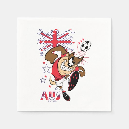Serviette En Papier Graphisme TAZ™ Team Australia Soccer (Devant)
