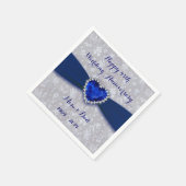 Serviette En Papier Gras Damask 45e anniversaire Mariage papier Napkin (Coin)