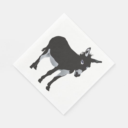 Serviette En Papier Gras Donkey Silhouette ferme animal (Coin)