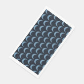 Serviette En Papier Gras Lune à quarts noir et bleu (Coin)