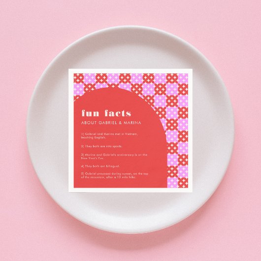 Serviette En Papier Gras Mod Fun Facts MidCentury Nouveaux mariés Mari