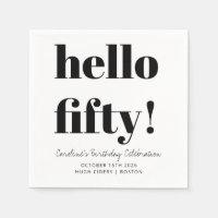 Gras noir et blanc moderne 50e anniversaire Person