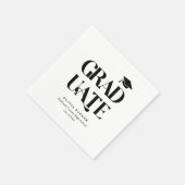 Serviette En Papier Gras Retro Graduate White Graduate Party (Coin)
