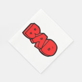 Serviette En Papier Gras rouge mauvais style de graffiti (Coin)