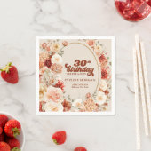 Serviette En Papier Gras super en cuivre brush bordeaux 30e anniversai (En situation)