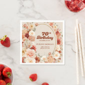 Serviette En Papier Gras super en cuivre brush bordeaux 70e anniversai (En situation)