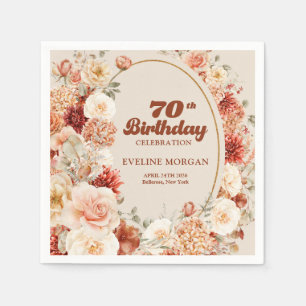 Serviette En Papier Gras super en cuivre brush bordeaux 70e anniversai