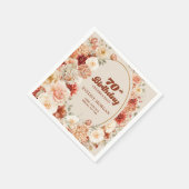 Serviette En Papier Gras super en cuivre brush bordeaux 70e anniversai (Coin)