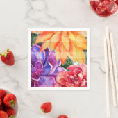 Serviette En Papier Gras Vivid Vibrant Colorful Succulents (En situation)