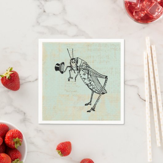 Serviette En Papier Grasshopper avec chapeau supérieur (En situation)