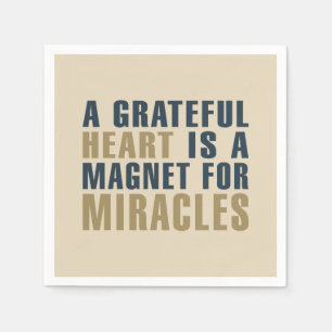 Serviette En Papier Grateful Heart Magnet pour Miracles Serviette de