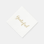 Serviette En Papier Grateful or script joli papier d'action de grâce (Coin)
