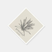 Serviette En Papier Grateful Rustic Succulent Thanksgiving Napkin (Coin)