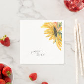 Serviette En Papier Grateful Sunflower Cocktail (En situation)
