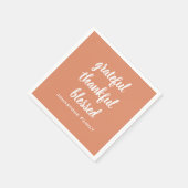 Serviette En Papier Grateful Thanksgiving Nom Papier (Coin)