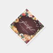 Serviette En Papier Gratte Rustique Automne Floral Thanksgiving Dîner (Coin)