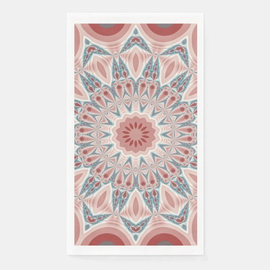 Serviette En Papier Grattez moderne Kaleidoscope Mandala art fractal (Devant)