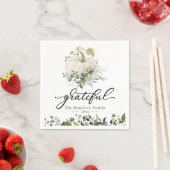 Serviette En Papier Gratuit Blanc Citrouille Verdure Thanksgiving (En situation)
