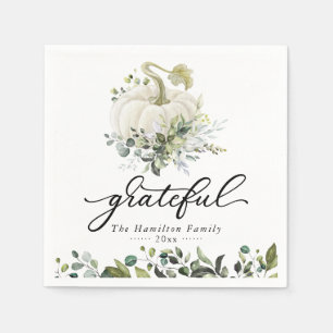 Serviette En Papier Gratuit Blanc Citrouille Verdure Thanksgiving