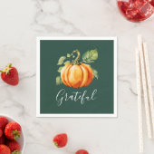 Serviette En Papier Gratuit Citrouille Thanksgiving Green (En situation)