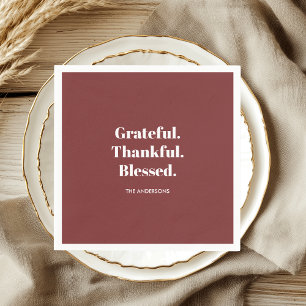 Serviette En Papier Gratuit Remerciement Béni Thanksgiving