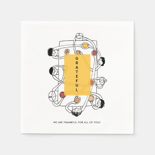 Serviette En Papier Gratuit Soirée D'Action De grâce (Devant)