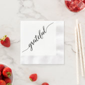 Serviette En Papier Gratuit | Thanksgiving Script police avec longue q (En situation)