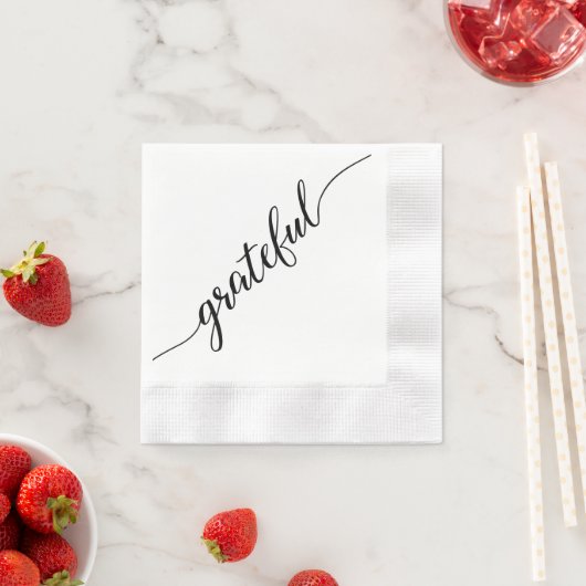 Serviette En Papier Gratuit | Thanksgiving Script police avec longue q (En situation)