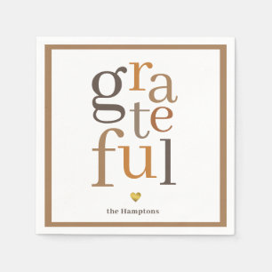Serviette En Papier Gratuit Typographie Moderne Thanksgiving